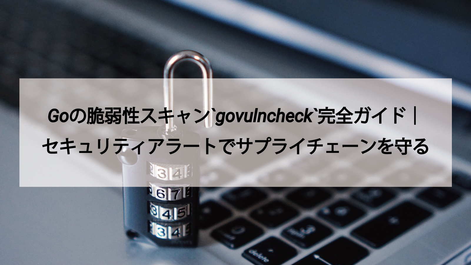 Goの脆弱性スキャン`govulncheck`完全ガイド｜セキュリティアラートでサプライチェーンを守る